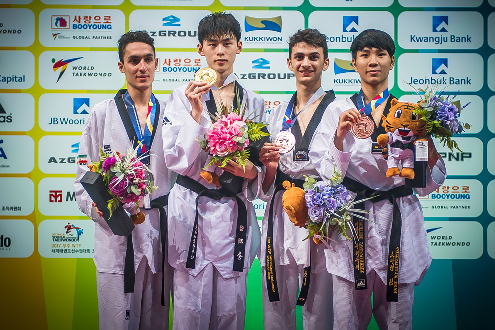 Award Ceremony for M-54kg on June 25 during the 2017 World Taekwondo Championships