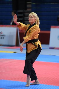 Julie Tregeagle earned gold on recognized poomsae individual female under 65 at day 3