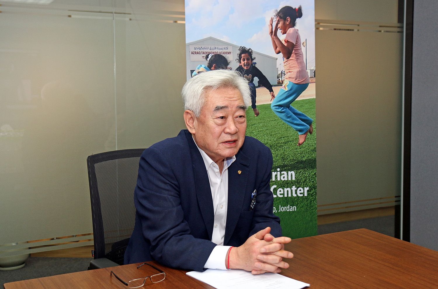 THF Chairman Chungwon Choue during the THF Board of Trustees Meeting