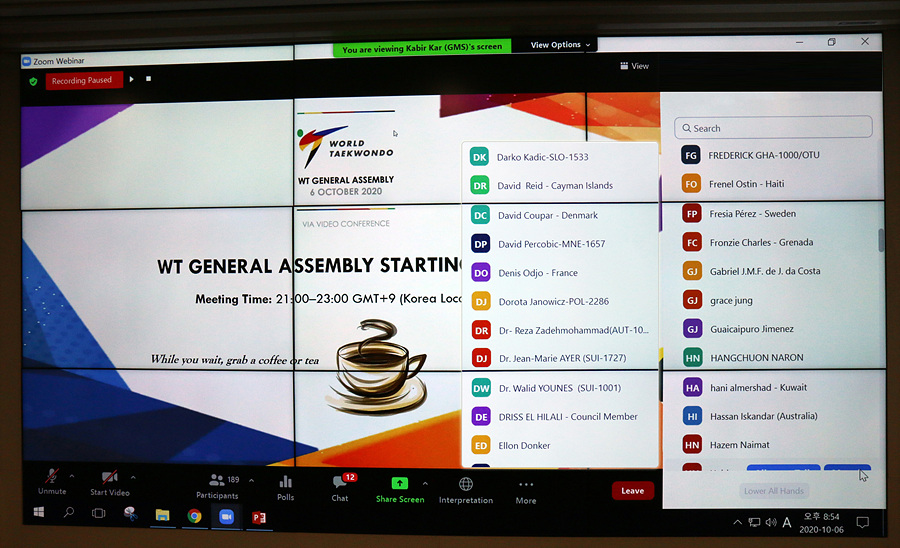 Virtual WT General Assembly on October 6